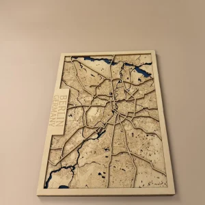 berlin-a4-w-ang Warsaw Wooden Map Wall Art – Personalised City Decor