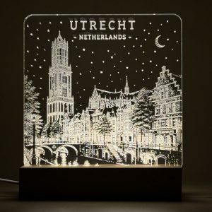 38 Utrecht City Night Light – Engraved City Map Lamp