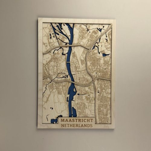 maastricht Maastricht Wooden Map – Handmade City Wall Art
