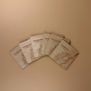 5 City Map Coaster Set – 6 Wooden Coasters, Choose Your City