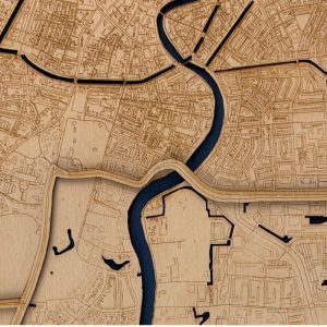 Antwerp Wooden Map – Handmade City Wall Art